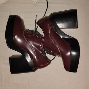 Oxblood Platform Loafers